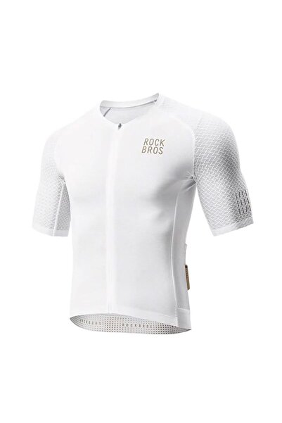 ROCKBROS YDDX011 Tricou de ciclism Diamond cu mânecă scurtă Mărimea XXL - Alb