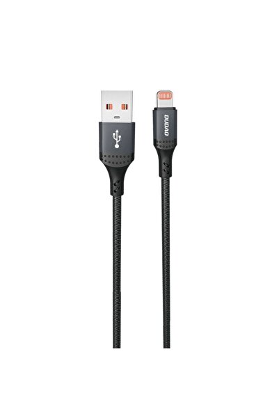 DUDAO Cablu USB-A la Lightning împletit 3A 30W L3SL 1.2m - Negru