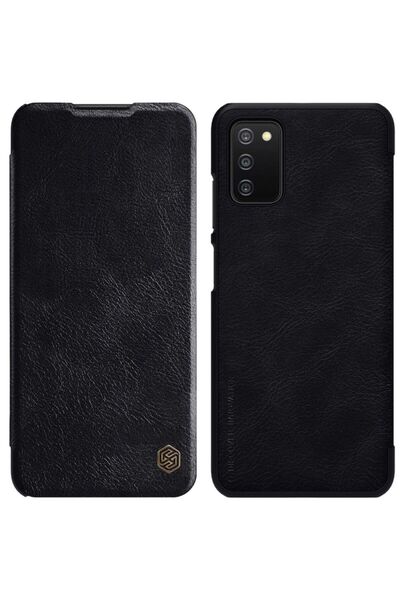 Nillkin Husă din piele Qin pentru Samsung Galaxy A03s negru