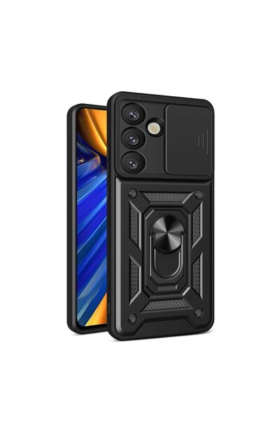 Hurtel Carcasă Hibridă Tip Armură Camshield cu Suport și Protecție Cameră pen...