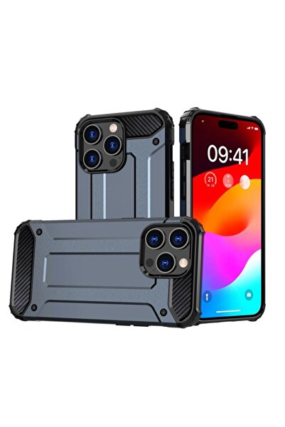 Hurtel Husă iPhone 15 Pro Hybrid Armor - albastru