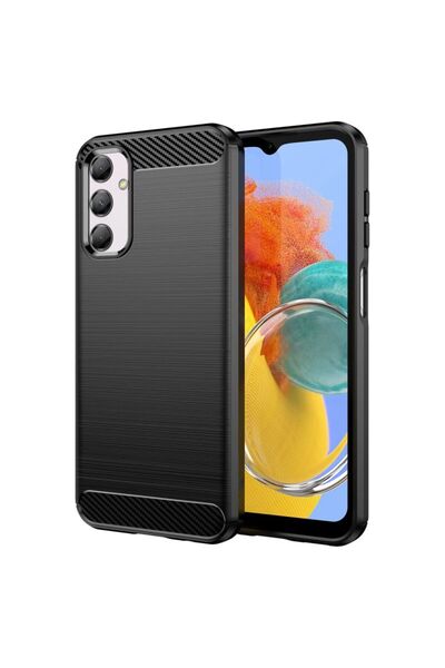 Hurtel Husă flexibilă cu model carbon pentru Samsung Galaxy M14 - negru