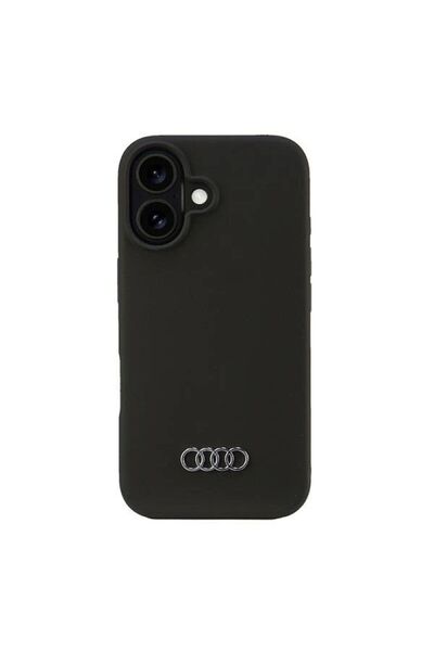Audi Husă de silicon iPhone 16 6.1 " negru/negru, carcasă rigidă AU-LSRIP16-Q...