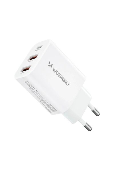 WOZINSKY Încărcător de perete CWCUCW 30W USB-C / 2 x USB-A - Alb