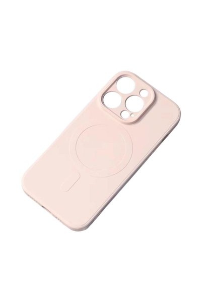 Hurtel Husă silicon compatibilă MagSafe pentru iPhone 15 Plus - Roz