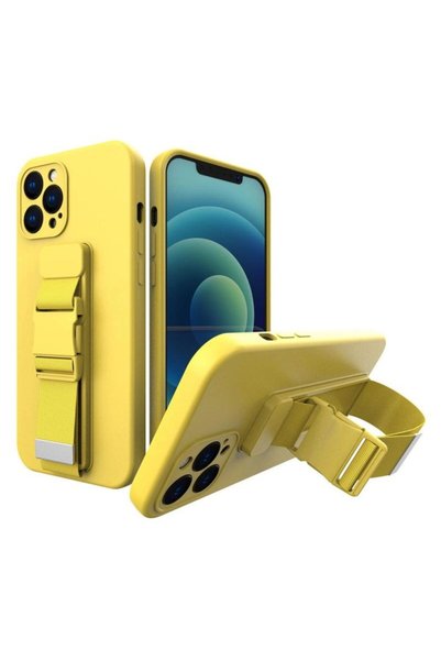Hurtel Husă tip șnur, husă gel cu lanț, curea de gât, husă iPhone 11 Pro galben
