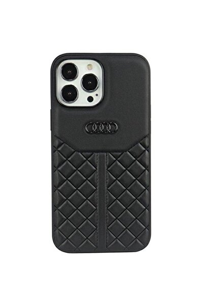 Audi Husă rigidă din piele naturală pentru iPhone 13 Pro / 13 6.1 " negru/neg...