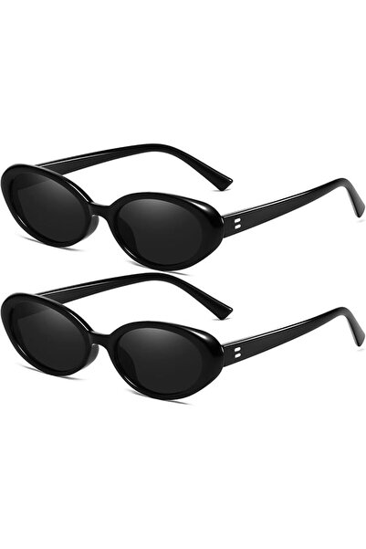 GENERAL نظارات شمسية بيضاوية الشكل من AIEYEZO للنساء، نظارات شمسية بإطار بيضا...
