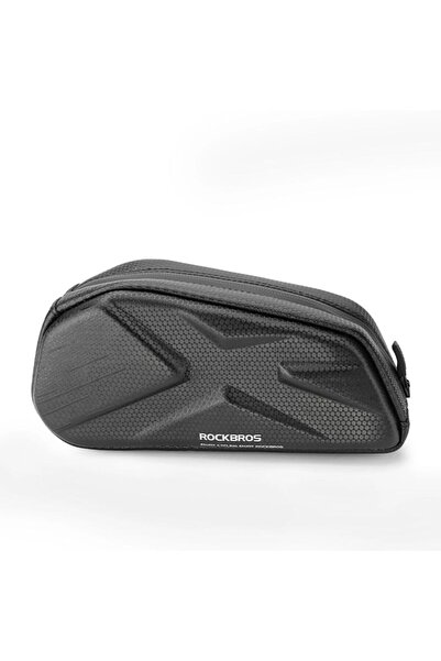 ROCKBROS Geantă de bicicletă, rigidă, cadru, tub superior, 1.4l - neagră