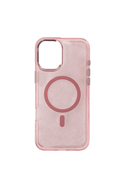 Hurtel Husă Glitter MagSafe pentru iPhone 16 Plus - roz cu sclipici