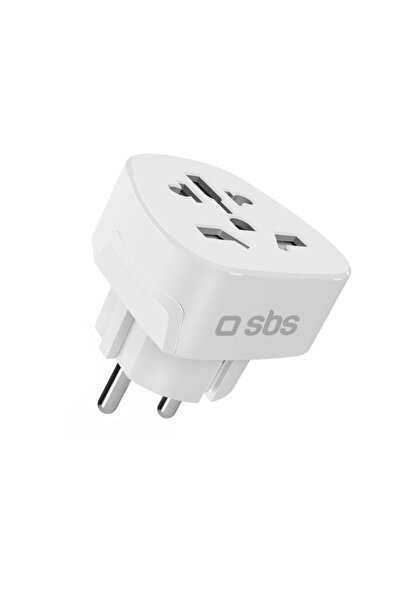 SBS Adaptor de călătorie Shucko/EU - Universal - Alb