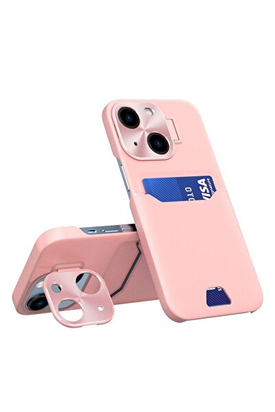 Hurtel Husă tip portofel cu suport din piele pentru iPhone 14 Plus, roz