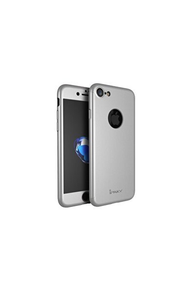 iPaky Husă Full Cover 360° pentru Apple iPhone 7, Antișoc, Slim, Argintiu