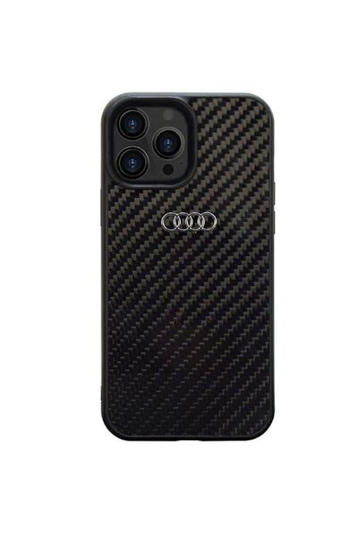 Audi Carcasă rigidă din fibră de carbon pentru iPhone 14 Pro 6.1 " negru/negr...