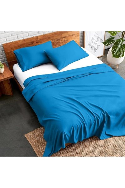 Sandy Home طقم ملاءات سرير وغطاء وسادة فندقي فاخر من ساندي، مكون من 3 قطع، نا...