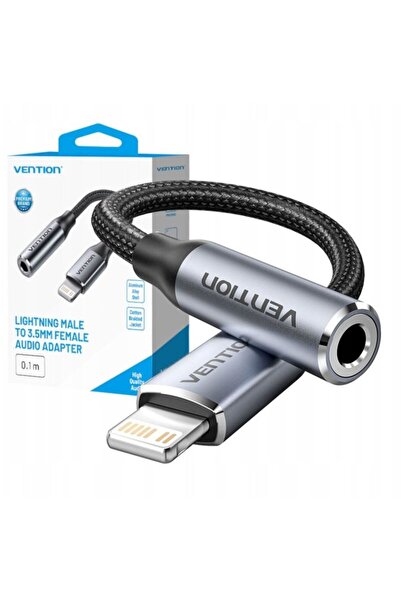 Vention Adaptor Lightning tată la mufă jack de 3,5 mm, 0,1m, negru