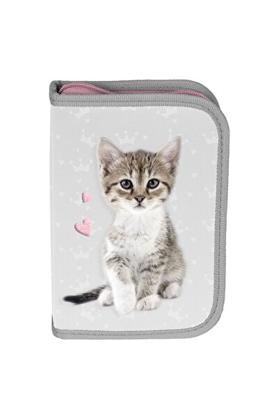 PASO Penar școlar gri Sweet Kitty cu accesorii școlare - PP23KC-P001