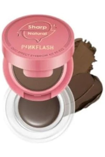 pinkflash طقم الحواجب ذو التأثير المزدوج: كريم جل وبودرة
