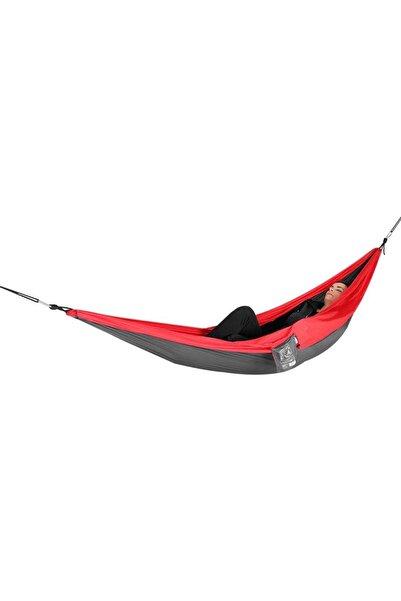 ENERO CAMP Hamac turistic pentru 2 persoane 270x140cm negru și roșu