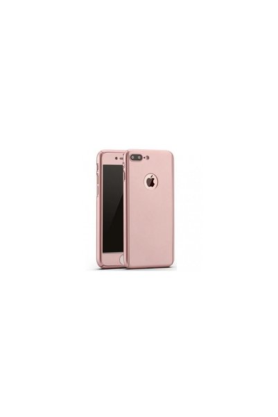OEM Husă Full Cover 360° pentru Samsung Galaxy A7 2017, Antișoc, Slim, Roz Auriu