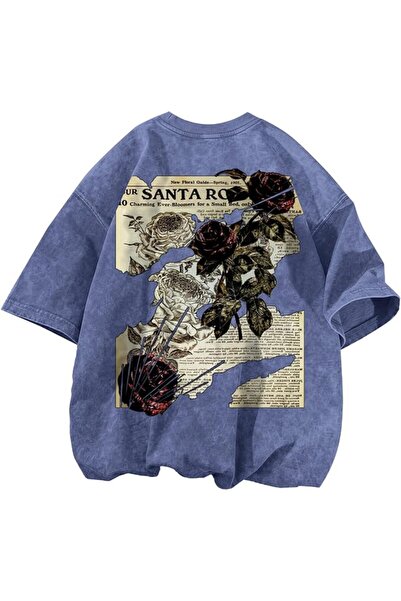 GENERAL Mens Acid Wash Tshirt Oversized Vintage Graphic T-Shirts Cool Grunge ...