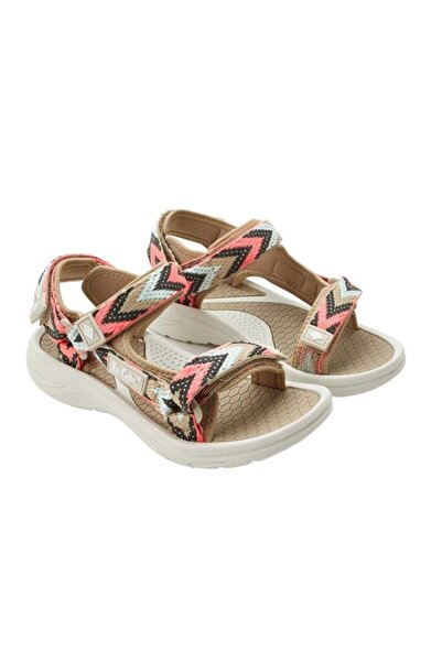 Lee Cooper Sandale de damă cu velcro pentru vară, de plajă, bej deschis