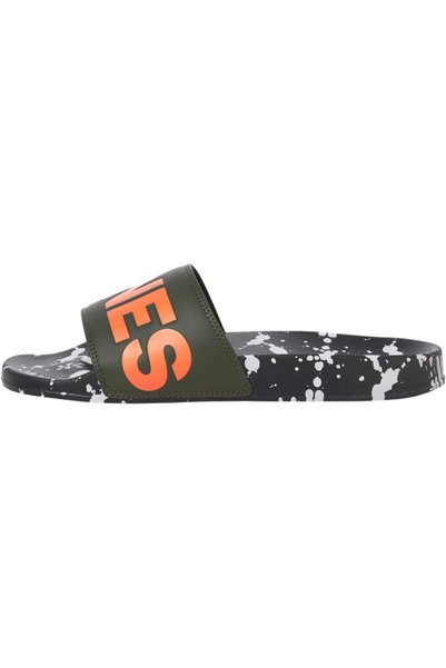 Jack & Jones Tech شباشب رجالية من JACK & JONES طراز JFWHYDE SPLATTER SLIDER