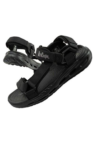 Lee Cooper Pantofi bărbătești cu barete velcro pentru vară, ușori, negri