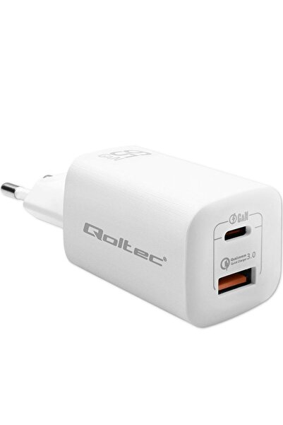 Qoltec ÎNCĂRCĂTOR ULTRA AC GAN DE 65W |   5-20V |   2.25-3.25A |   1 X USB TI...