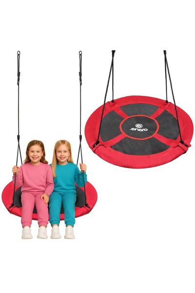 Enero Leagăn de grădină tip cuib de lebădă 110CM XXXL Roșu