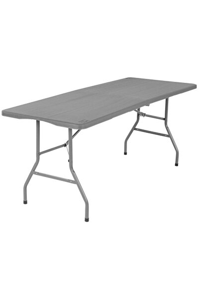 SASKA GARDEN MASĂ CATERING PLIABILĂ ÎNTR-O VALIZĂ 180x70CM MAX. 100KG GRI