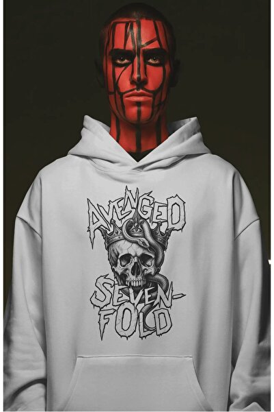 SEVBANO Hanorac premium oversize unisex cu imprimeu frontal Avenged Sevenfold...