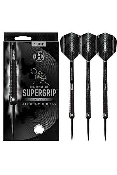 Harrows Săgeți Supergrip Black 90% vârf de oțel SupergripBlack90%