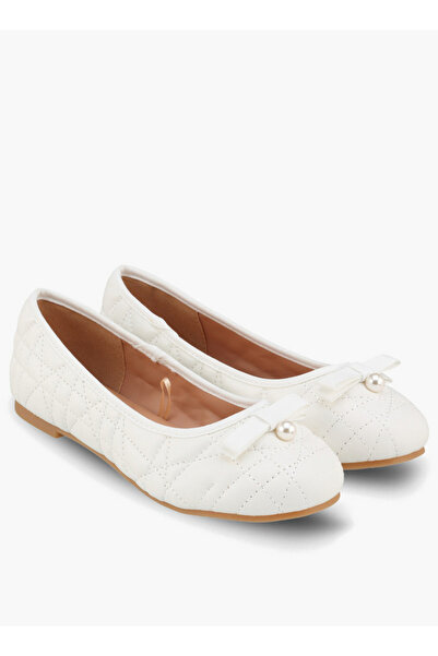 Little Missy Girls Quilted Ballerina Shoes