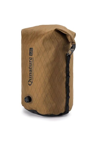 Qunature Sac impermeabil cu valvă kaki 12l