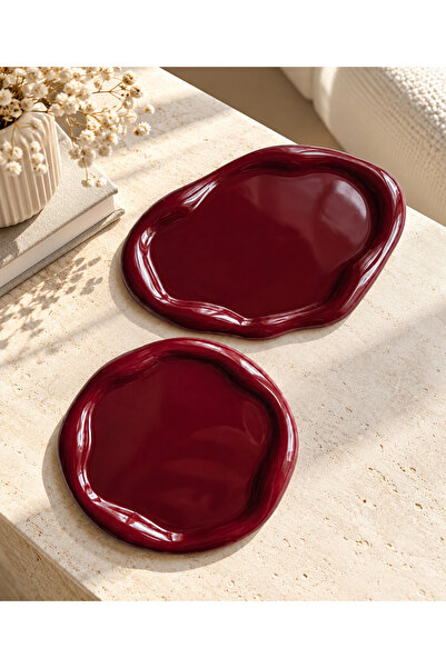 By Sirin Yıldız Luxury Desing Bordo Modern Takı Tabağı
