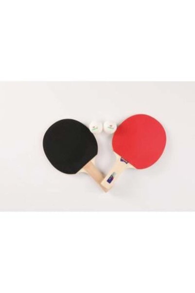 ARMAN Table Tennis Racket Set with Ball - 4 Pieces - Black and Red