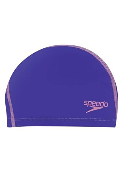 SPEEDO Junior Long Hair Pace Swim Cap for Kids - Purple