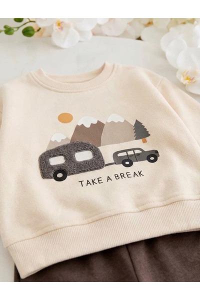 Valia Baby "Take a Break" 100% Cotton 3 Yarn Baby Boy Double Set