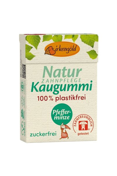 Birkengold Guma de mestecat naturala cu menta, 28g,