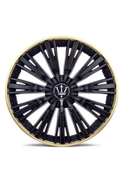 VELAR Set 4 capace roti Trident Gold/Black, design multi-spițe Premium, ABS r...