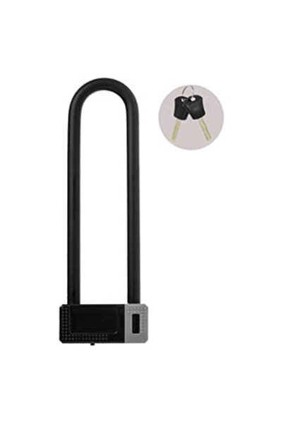 OEM Black U-Shaped Bicycle Lock & 2 Keys 96x290mm