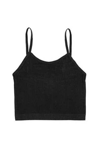OEM Top cu Bretele Negru Ribbed Seamless