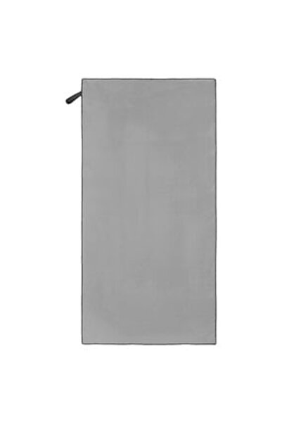 OEM 2в1 Микрофибърна кърпа за плаж и фитнес, сива, 150x75см