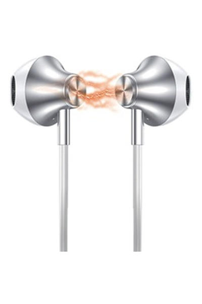 OEM Casti Audio Handsfree Metalice Magnetice Argintii cu Microfon I-JMB