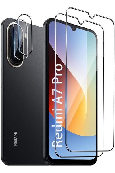 aheaks واقي شاشة زجاجي نانو متوافق مع هاتف Xiaomi Redmi A7 Pro، واقي شاشة نان...