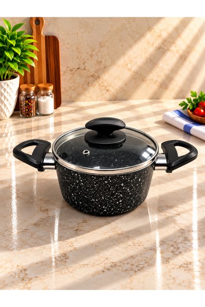 Rivorn Şahane 14 cm 1,08 LT Mini Granit Derin Tencere Artan Yemek Tenceresi