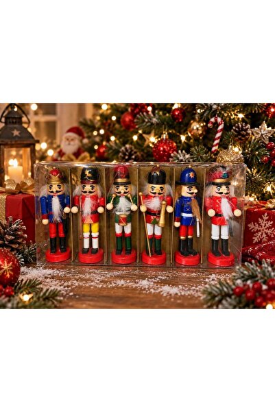 Kastore Kurşun Asker Ahşap Dekoratif Eşya 6 lı Set 12.5 / 13Cm TH7