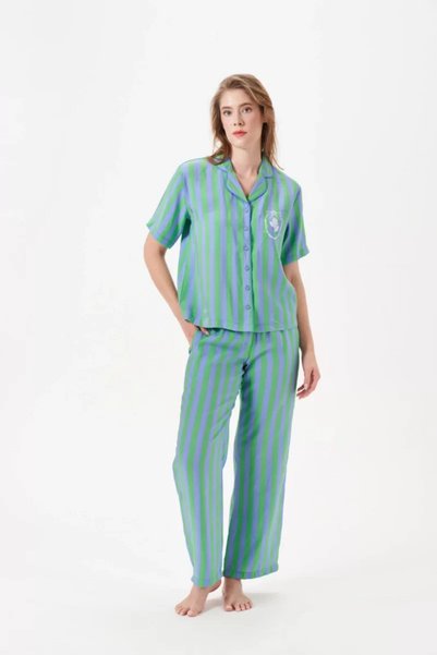 Generic Brand PJS 29043 طقم بيجامة نسائي بأزرار