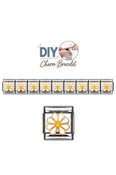 MOMOCA Ατσάλινα Στοιχεία DIY Βραχιολιού Μαργαρίτα